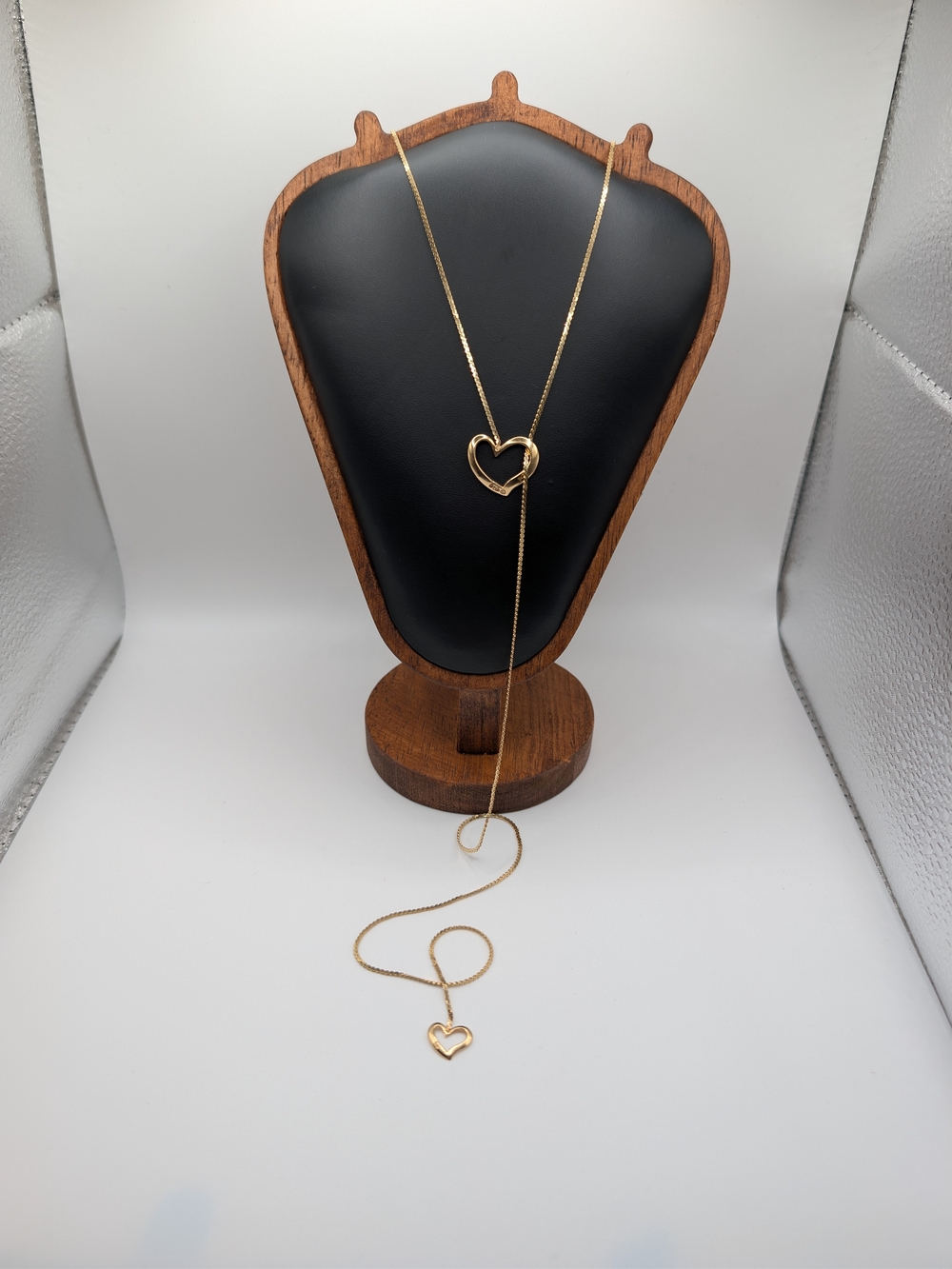 Gold Heart Lariat Necklace - Elegant Women’s Jewelry